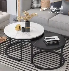  3 طاولة وسط  مكونة من قطعتين 70سم -50سم   وفرنالكم اليوم طاولات الوسط الأكثر طلباً وبسعر منافس جداً