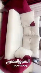  5 طقم كورنر مستعمل تفصيل و ليس تجاري لون خمري و بيج و الطقم بحالة جيدة الطقم سبع مقاعد