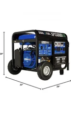  1 مولد DuroMax XP13000HX Dual Fuel المحمول - يعمل بالبنزين أو البروبان بقوة 13000 واط