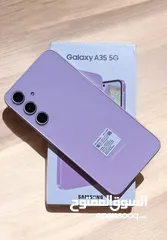  6 مشغل اخو الجديد Samsung A35 5G رام 16 جيجا  256 أغراضة والكرتونه الأصلية مكفول متوفر توصيل