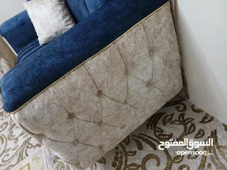  7 طقم كورنر كبتني خشب لاتيه وقراط وسفنج ضغط عاليه وقماش  روز اسطنبولي موشح وعليه طبقة بليستر طبي