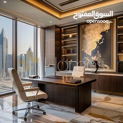  1 مكتب طابق سادس بواجهات زجاجية للبيع في طريق المطار، مساحة البناء 134م
