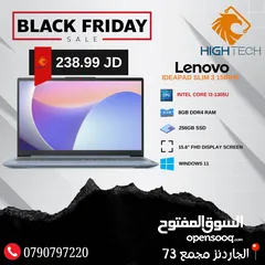  1 بمناسبة الجمعة البيضاء-لابتوب لينوفو i3 جيل 13-8رام-256SSD-15.6"FHD-وندوز 11 lenovo