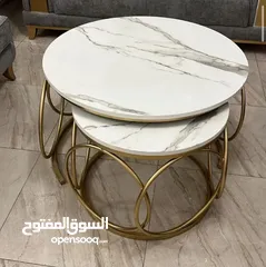  3 طاولات وسط + طاولات سيرفس + واجهة تلفاز للبيع