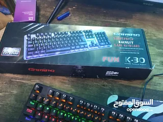  3 كيبورد ميكانيكل gaming rgb blue switch ماوس gaming rgb xo_m3