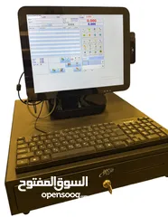  1 جهاز كاش و كمبيوتر سيستم مبيعات من شركة الصقور