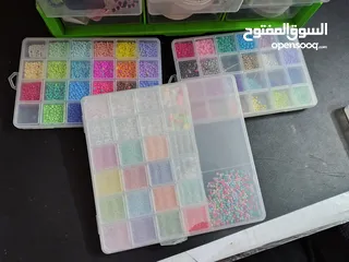  5 مشروع خرز كامل مع الخزانه والعلب والخيطان
