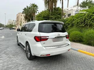  24 للبيع انفينتي QX80 موديل 2019 خليجي من داخل زعفراني فلل اوبشن كاااملة المواصفات  قمة فالنظافة