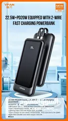  5 باور بانك VFan F14 المميز بسعة 10000mAh، شاحن محمول مثالي لتلبية احتياجاتك اليومية.