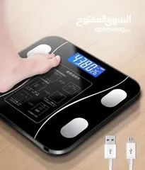  3 ميزان شخصي ذكي بلوتوث لقياس الوزن، الدهون، العضلات، العظام، المياه بالجسم.