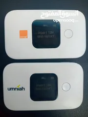  7 راوترات ماي فاي هواوي متنقله 4G HUAWEI مستعمل يوجد جهازين واحد اورنج و واحد امنيه شغالين 100٪؜