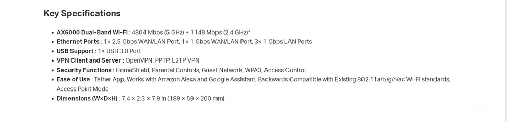  12 Tp-link AX6000 8-Stream Wi-Fi 6 Router with 2.5G Port