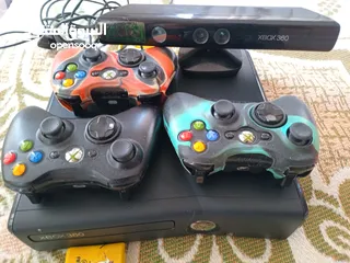  5 اكس بوكس 360 معدل مع 3 أيادي ومكتشفة العاب بسعر خرافي مع جميع اسلاكه ما عدا سلك البور السعر خرافي