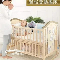  2 سرير اطفال خشب وكراجة وكار سيت للبيع