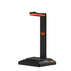  3 Meetion U003 RGB Stand For Gaming Headphone حامل قاعدة سماعات مضاءة مع مداخل