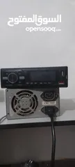  3 مسجل مربوط على محول يعمل على كهرباء البيت او السيارة او بطارية الدراجه او البسكليت