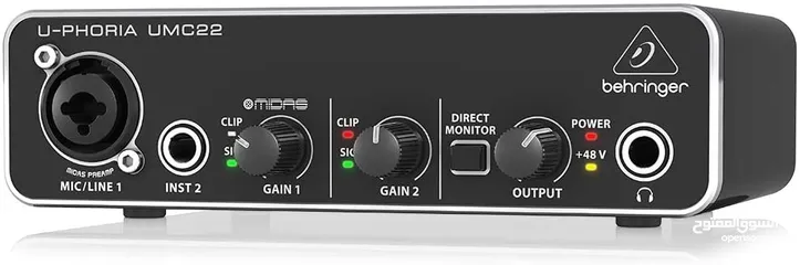  2 كرت صوت BEHRINGER Audio Interface UMC22