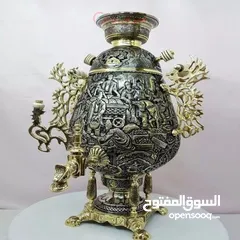  20 سماورالفحم للنحاسية الفاخرة 6-8 ليتر 100./. نحاسية 100./.صنع يدوية الفاخر مجلل صنع في ايران