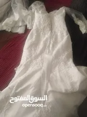 3 بدلة عروس بيضاء
