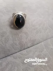  3 خاتم عقيق مصور اصلي