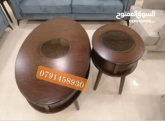  3 طاولات وسط خشب لغرف الضيوف 3 قطع بأقل سعر