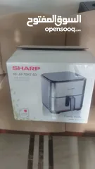  3 قلاية هوائية شارب 7 لتر 1650 واط ستانلس  نوع Sharp  KF-AF70RT-S3 القلاية الهوائية الاكثر مبيعا