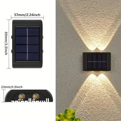 9 الطاقة الشمسية مصباح جدار خارجي