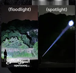  4 كشاف يدوي خااارق للرحلات والتخييم ويشحن جوالك عند الطوارئ