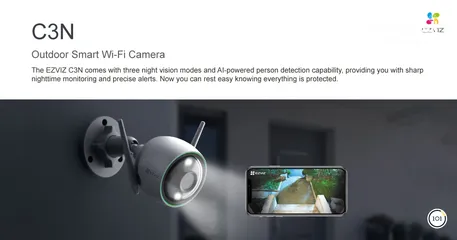  5 كاميرا واي فاي خارجية متحركة 360 درجة ايز فيز   EZVIZ C3N WIFI  SMART CAMIRA