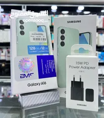  8 مشغل ايام Samsung A16 رام 8 و 12 و 16 جيجا 128 و  256 مكفول بالشركة أغراضة والكرتونه الأصلية و توصيل