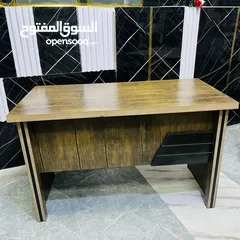  2 زاويتك بتحكي عنك! مكتب خشب لامينيت أنيق + كرسي شبك مريح 100×50 سم –