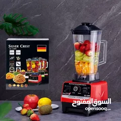  11 الخلاط الصناعي 2 لتر 15 سرعه 6 شفرات ضد الكسر خلاط Silver Crest خفاق MIXER صناعي يطحن زجاج