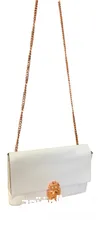  5 حقيبة تيد بيكر جلد اصلي بحالة الجديد Ted baker handbag like new white color