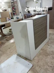  25 كاونتر استقبال مميز / ريسبشن مع لوغو من تصميمك فقط 85د شامل التوصيل والتركيب عمان زرقاء