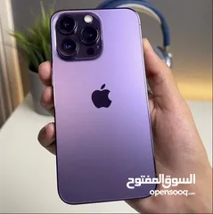  1 ايفون 14 pro max مستعمل بحالة ممتازة بطارية 87 أصلية (مساحة 256 جيجابايت)