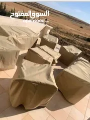  27 تفصيل اغطية و كفرات لاطقم الرتان والمراجيح الايطالي و عش البلبل والاثاث الخارجي من الشتاء والمطر