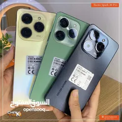  4 مشغل ايام Spark 20 pro رام 16 و 24 جيجا 256 مكفول بالشركة أغراضة والكرتونه الأصلية متوفر توصيل
