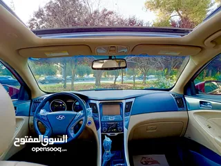 6 هيونداي سوناتا موديل 2012 بحالة ممتازه فل كامل أعلى صنف بانوراما فحص كامل