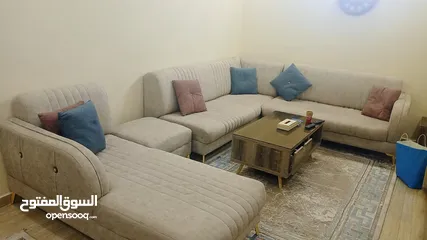  1 اطقم كنب استعمال عريس اشي بسيط احسن انواع الخشب تفصيل  الطقمين مع الطاولات