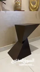  2 طاولة خشبية جانبية مثلثة