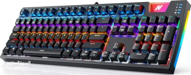  3 كيبورد الجمينج الاحترافي Abkoncore K600 RGB الميكانيكي بسعر حرق