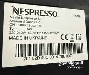  4 Nespresso Inissia Coffee Maker Very good condition