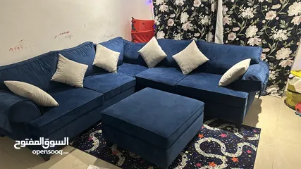  4 6 Seater Sofa with Pillows and leg rest