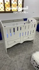  3 سرير  بيبي مستعمل  لون ابيض...