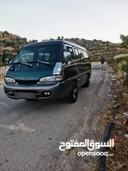  16 باص هونداي H100 لون أخضر لمتدد موديل 2002.........