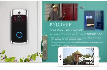  14 جرس الفيديو الاصلي V5 Doorbell  بتقنية WIFI  للرد عن بعد