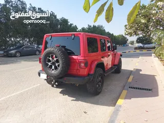  12 DHS 85000/= Jeep Wrangler Unlimited Rubicon 2018 Red 3.6L Auto مسرفس بالكامل