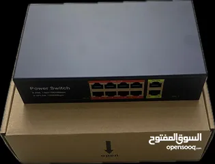  1 سويتش POE جيجابت 8 قنوات + 2 Uplink   POE SWITCH GIGABIT 8 CHANNELS + 2 UPLINK