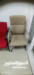  3 Skin color chairs 2 pics Black sofa 3 seats
