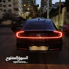  7 هيونداي سوناتا 2022 لون اسود ملوكي فحص كامل جمرك حديث ممتازه بدون حوادث هايبرد